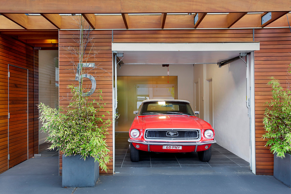 Inspiration for a large contemporary garage in Sydney.