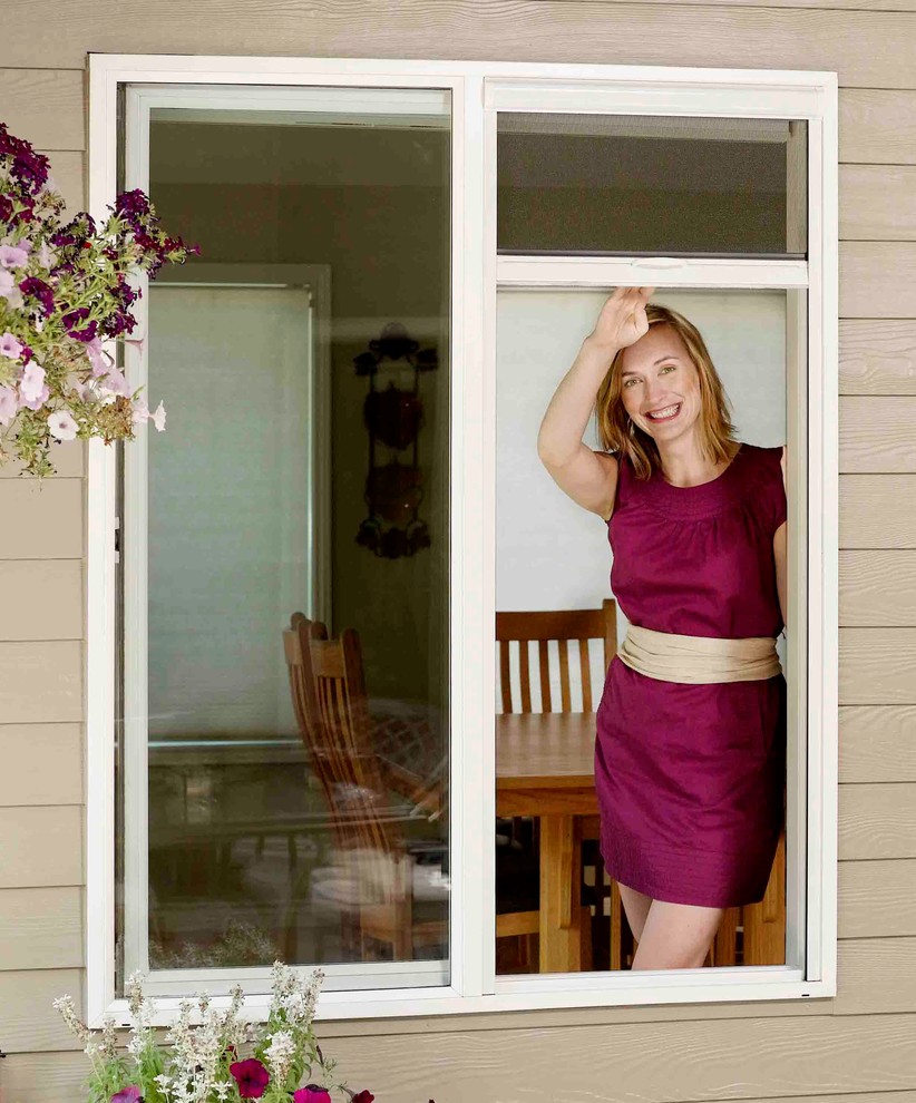 Retractable Window Screens - Traditional - House Exterior - Orange ...