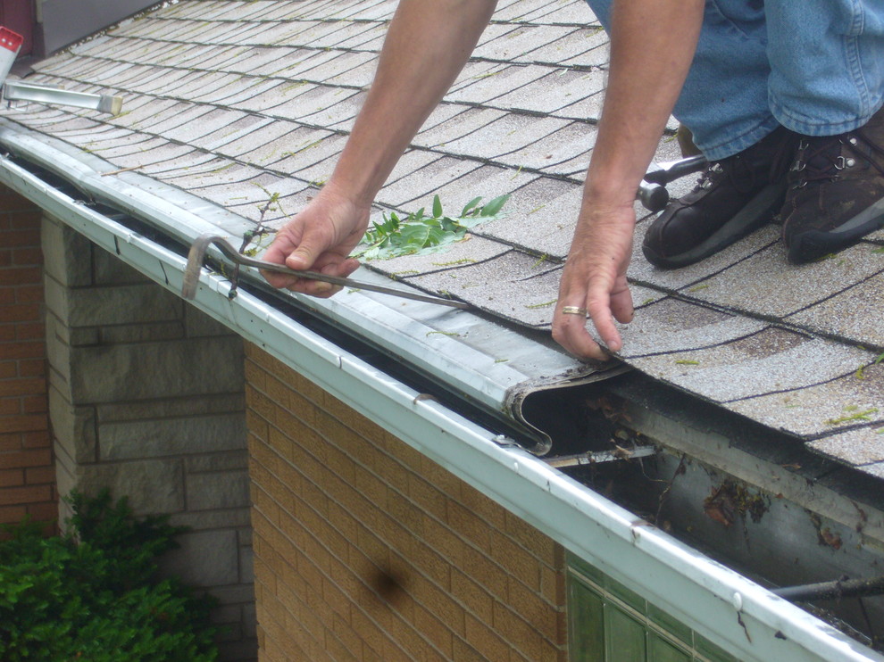 Reverse Curve Gutter Guard Traditional Exterior Cleveland by