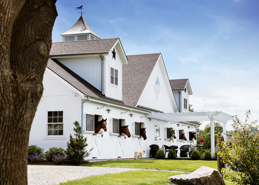 Ridgefield Horse Farm Farmhouse Exterior New York by Sequoia