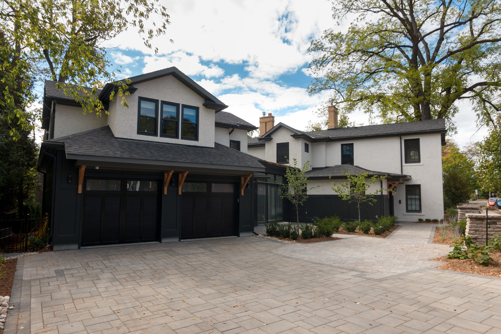 River Front Estate Transitional Exterior Toronto by Centrix