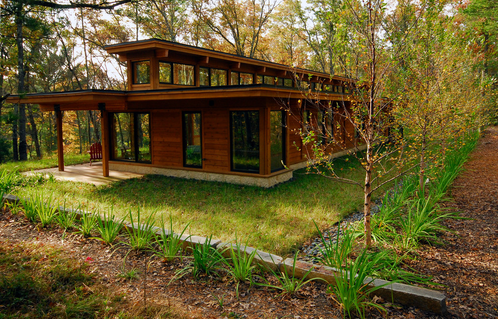 Стильный дизайн: деревянный дом в стиле модернизм - последний тренд