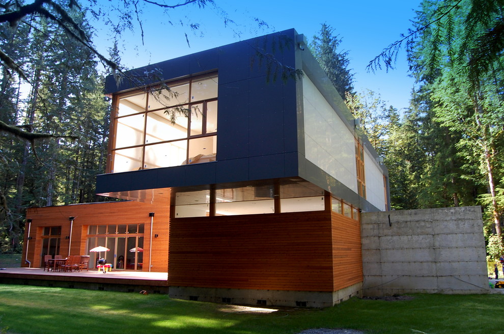 Aménagement d'une façade de maison moderne.