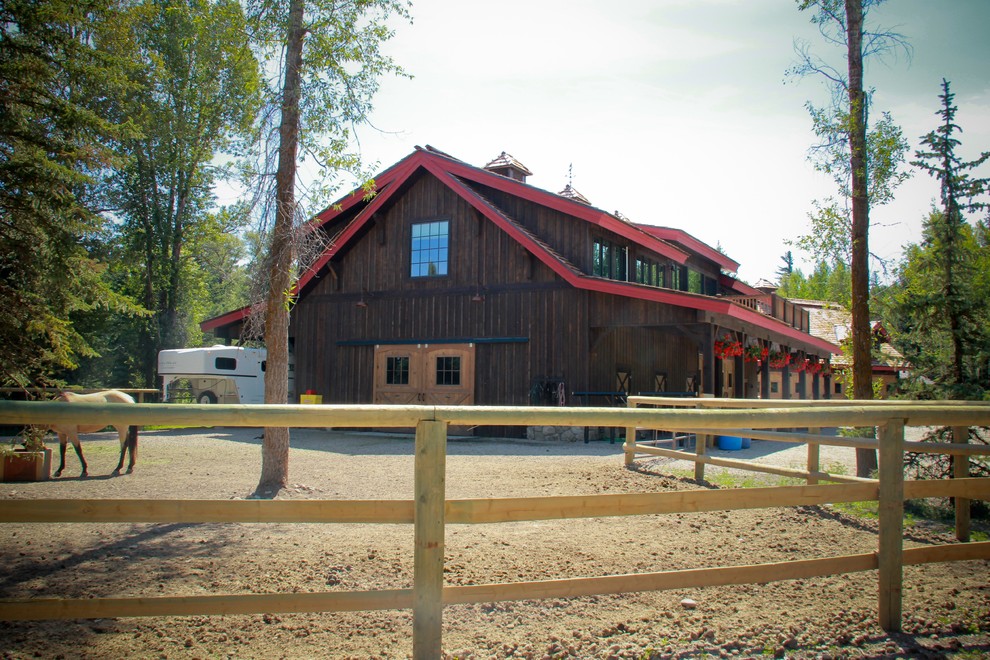 Rocky Mountain Barndominium Rustic Exterior Jackson by Barn