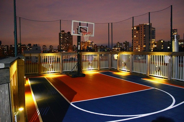 Rooftop Basketball Court Contemporary Exterior New York by