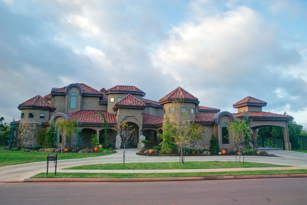 Rose Creek Mediterranean House Mediterranean Exterior Oklahoma City by Jaggers Home