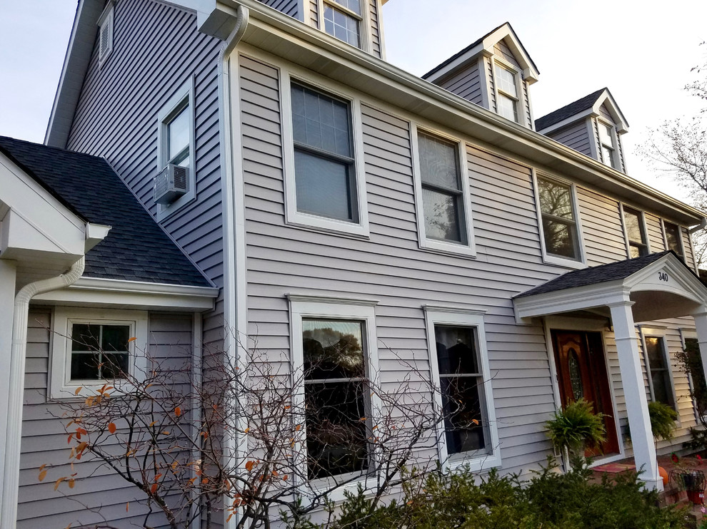 Roselle, IL Colonial Vinyl Siding Remodel - Traditional - Exterior ...