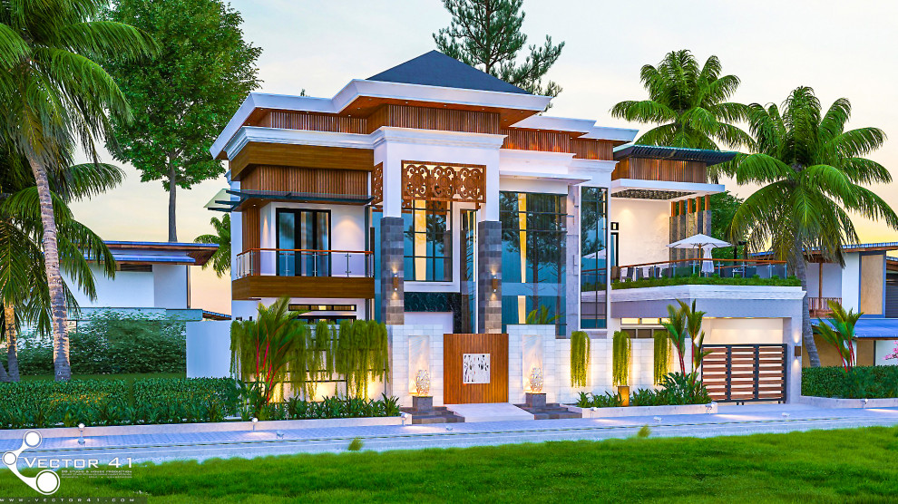 Island style exterior home photo in Other