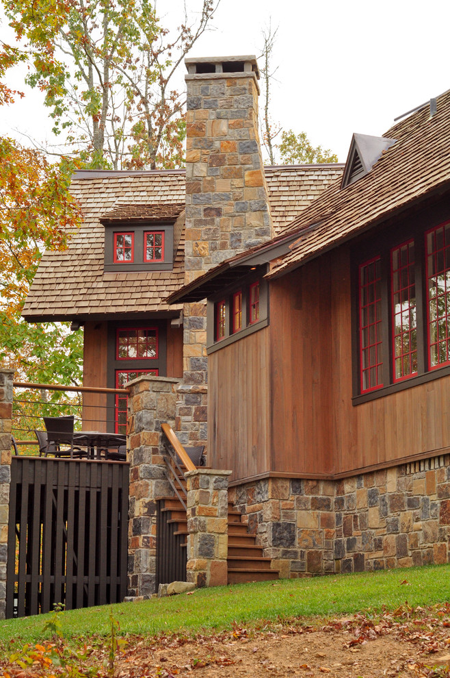 Example of a mountain style exterior home design in Birmingham