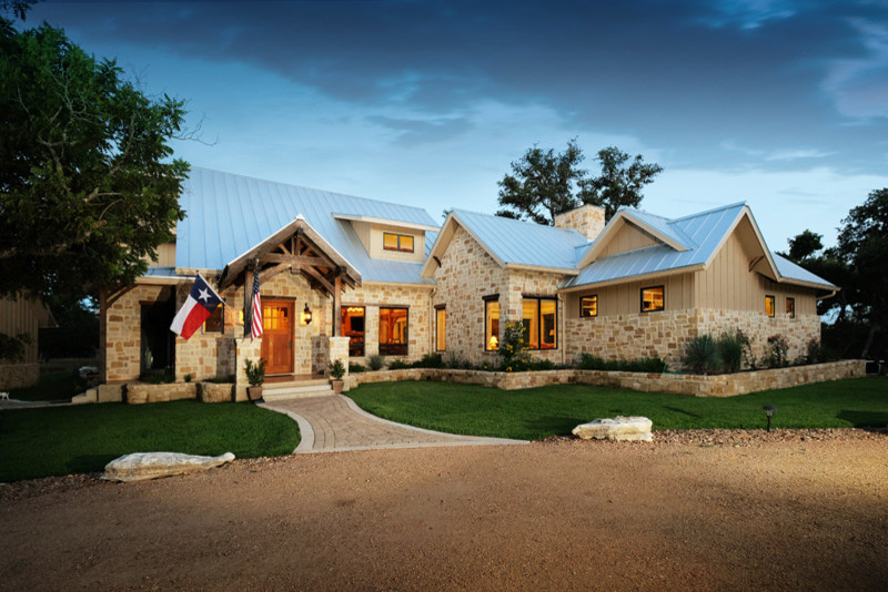 Rustic Farmhouse in Hill Country Farmhouse Exterior Austin by