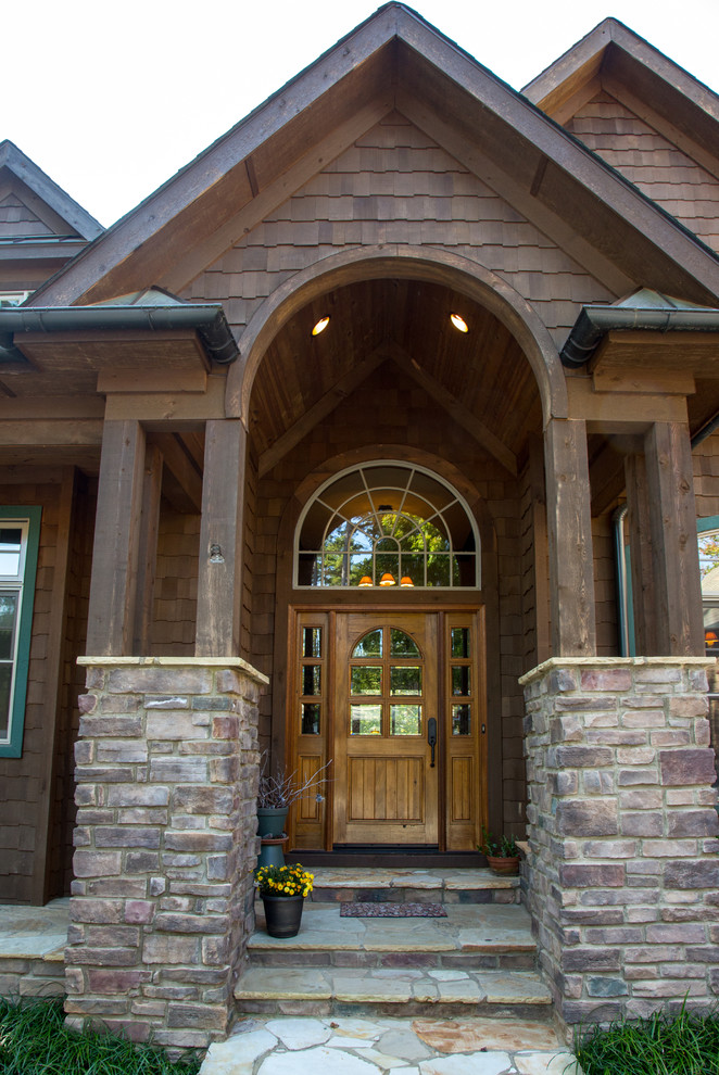 Rustic Front Entry - Traditional - Exterior - by Alair Homes Clemson ...