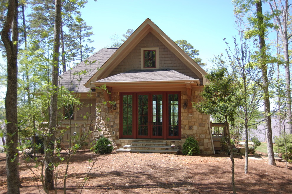 Inspiration for a rustic house exterior in Atlanta.
