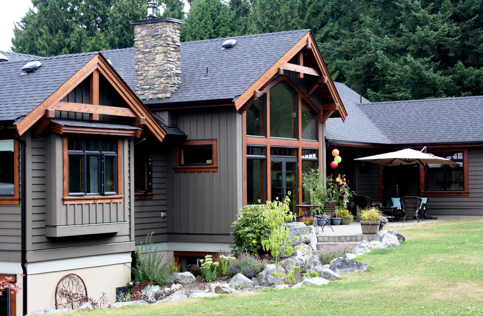 Rustic Timbers Rustic Exterior Vancouver by Willson Design Houzz