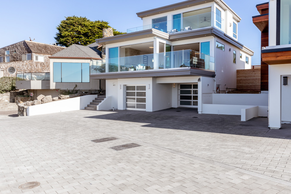 Santa Cruz Beach Front Property, Modern Malibu Style Contemporary