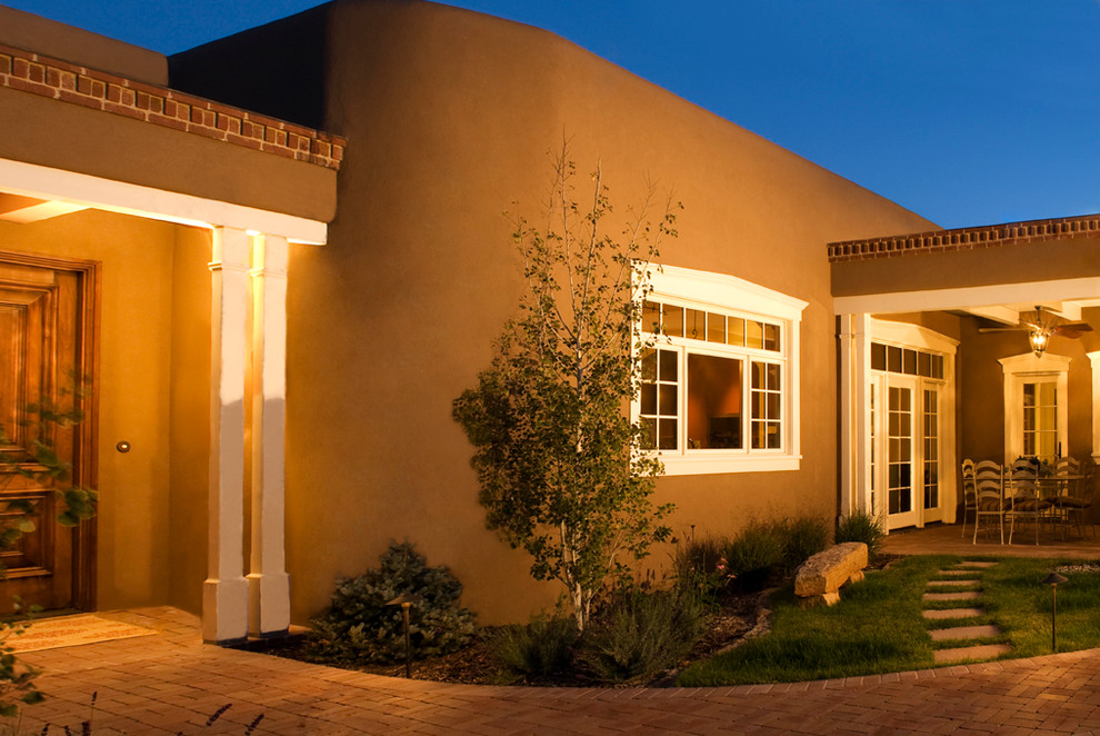 Inspiration for a southwestern exterior home remodel in Albuquerque