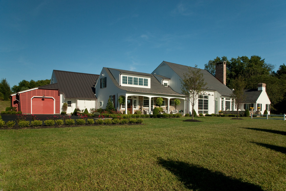 Saucon Valley PA colonial industrial barn style home Farmhouse