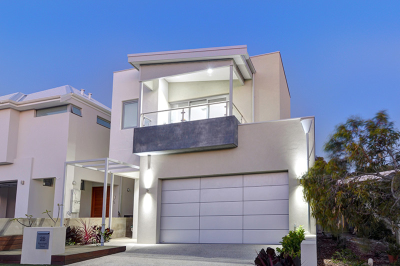 Contemporary house exterior in Perth.