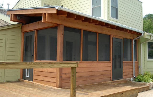 Screened Porch Modern Exterior Dallas By Modern Craft Construction Llc Houzz Nz