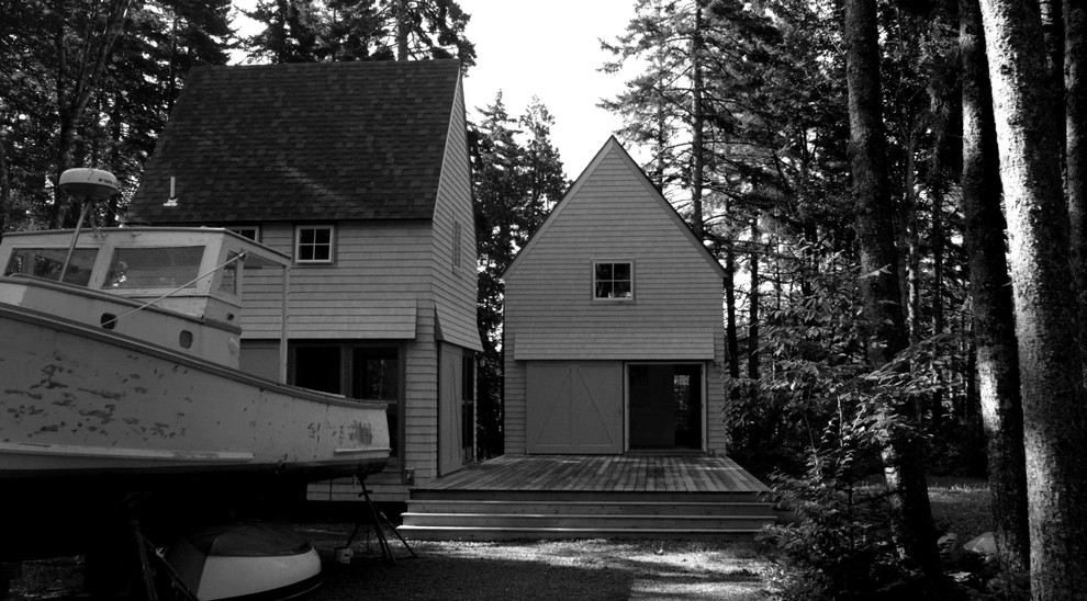 Seal Cove Bunkhouses Farmhouse Exterior Portland Maine by Eric