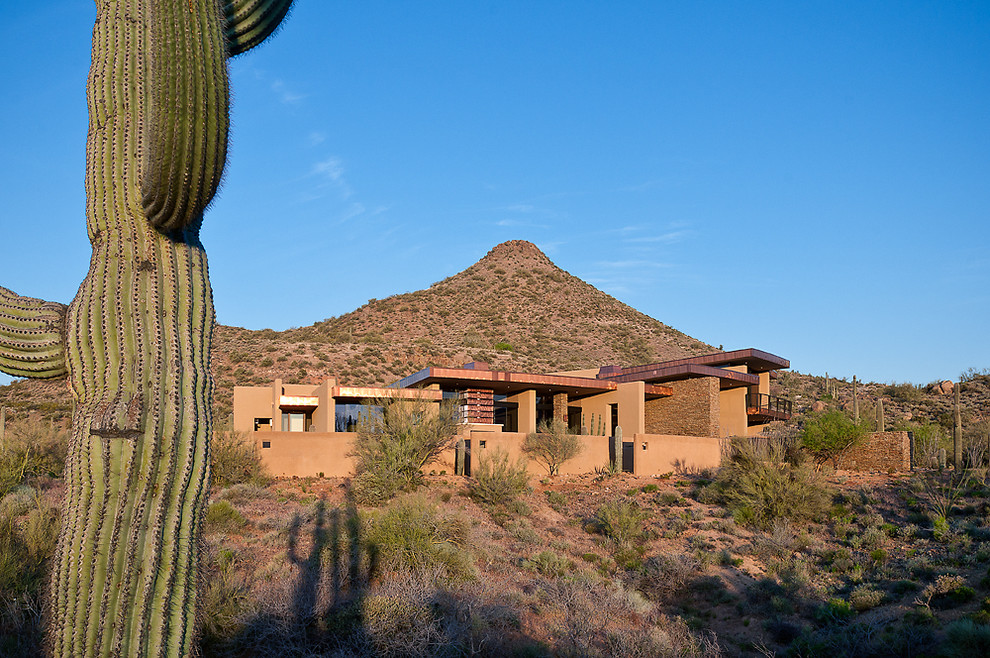 Inspiration for a contemporary exterior home remodel in Phoenix