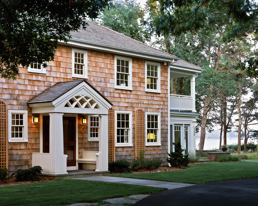 Traditional house exterior in Boston.