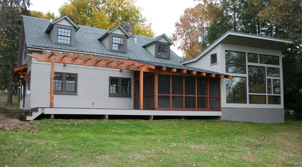 This is an example of a country house exterior in New York.