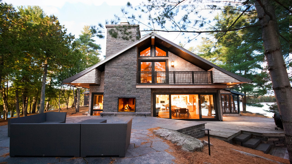 Sharbot Lake Cottage Transitional Exterior Toronto by Dewson