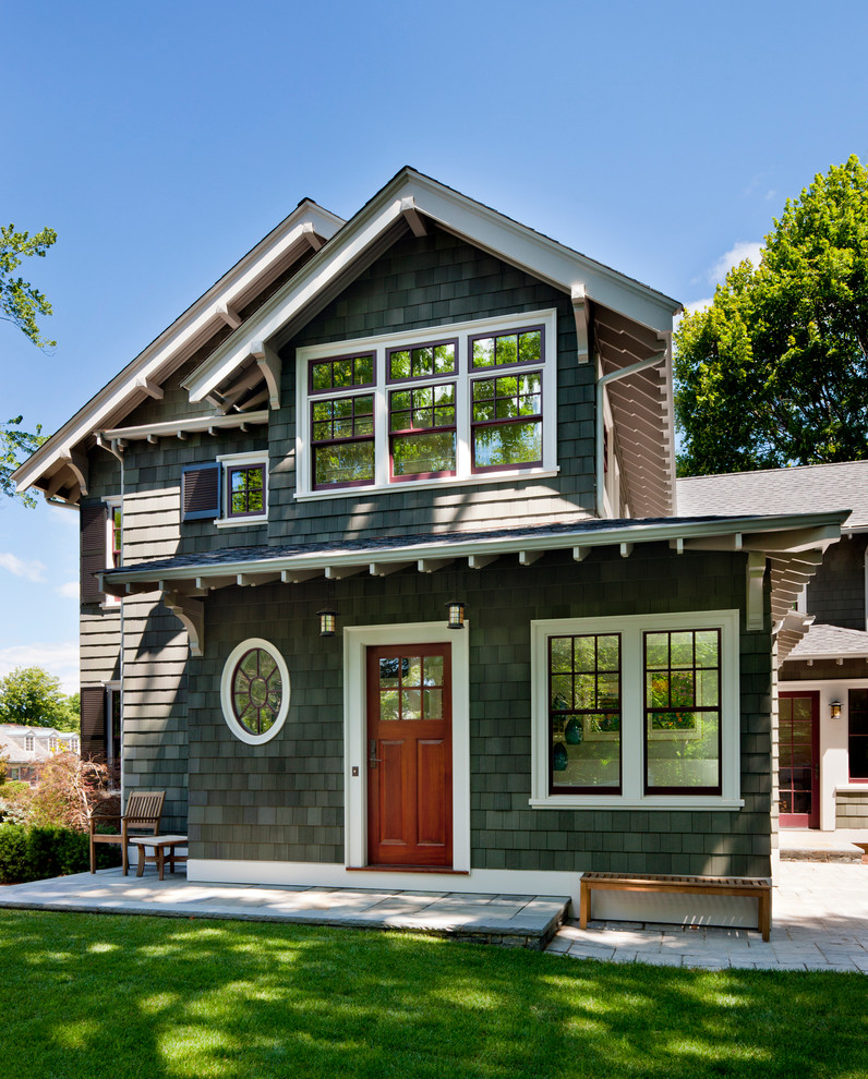 Traditional house exterior in Boston.