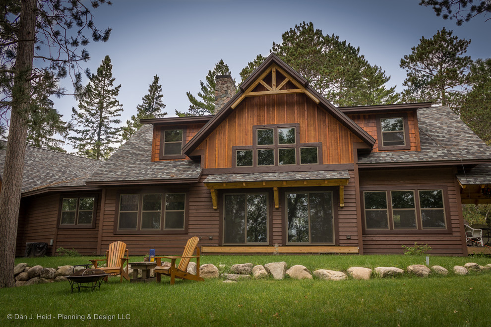 Sibley Lake Retreat, Pequot Lakes, MN Rustic House Exterior
