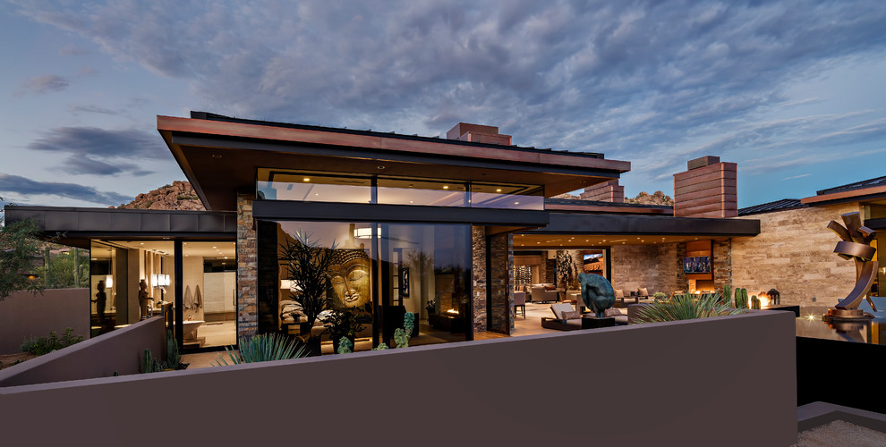 Inspiration for a contemporary exterior home remodel in Phoenix