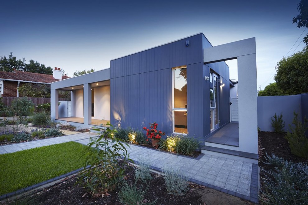 Example of a minimalist exterior home design in Perth