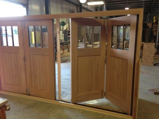 Slide and Fold Mahogany Doors - Traditional - Exterior - DC Metro - by