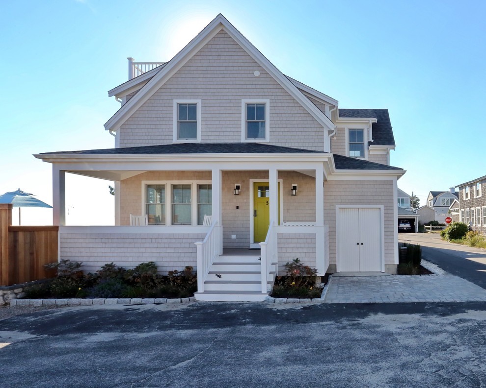 Beach style exterior home photo in Boston