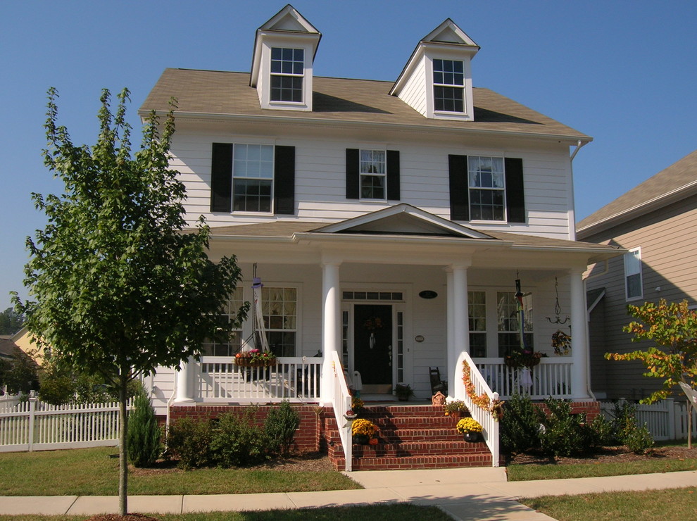 Design ideas for a classic house exterior in Charlotte.