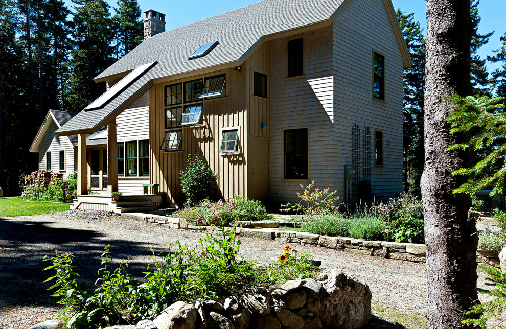 Small Point Cottage Beach Style Exterior Portland Maine by