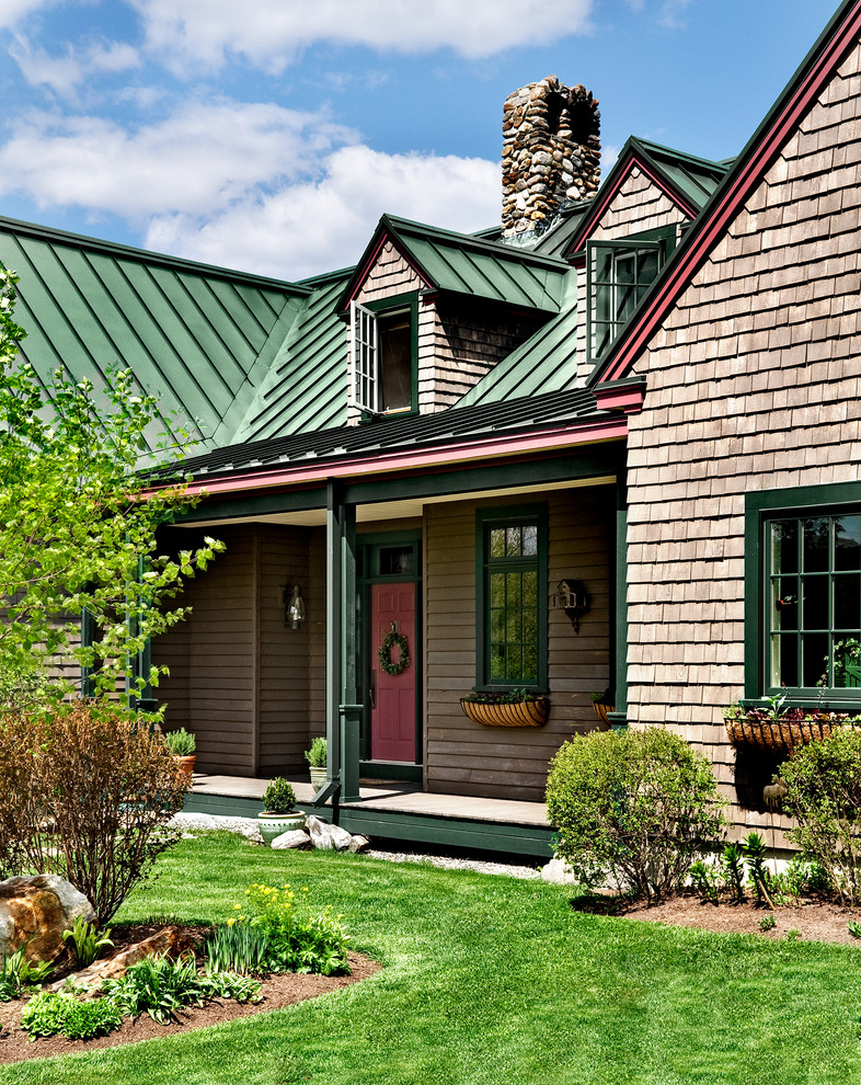 Landhausstil Holzfassade Haus in Portland Maine