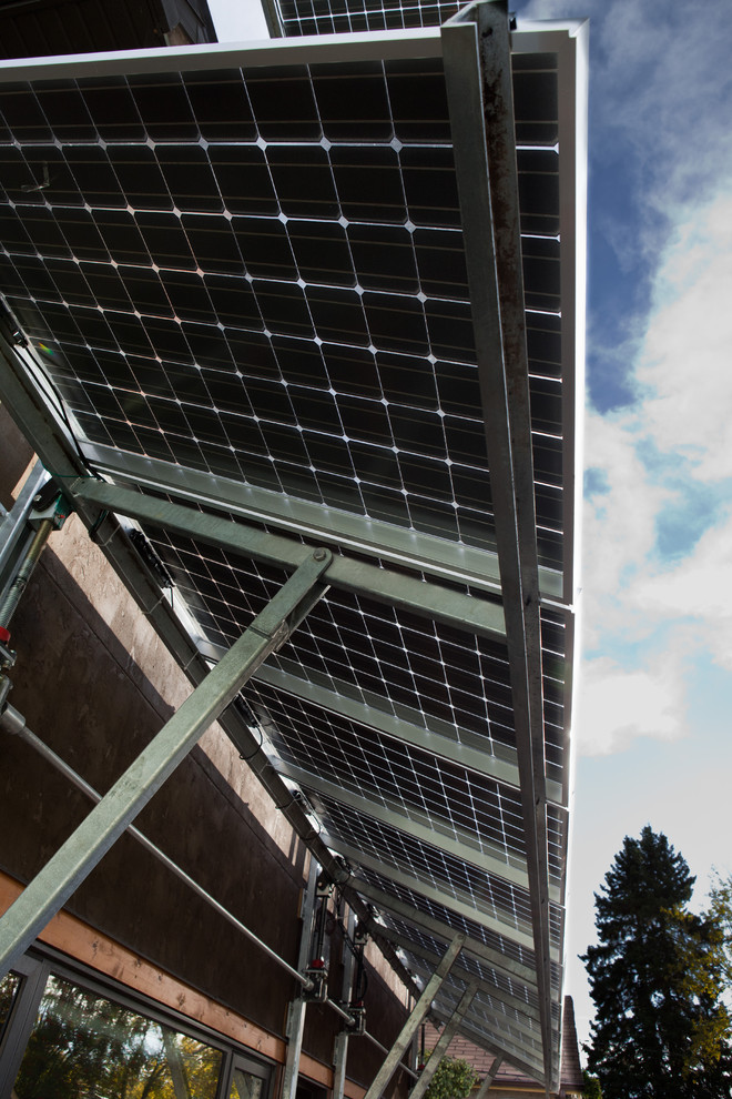 Solar Panel Awning Contemporary Exterior Edmonton by Habitat