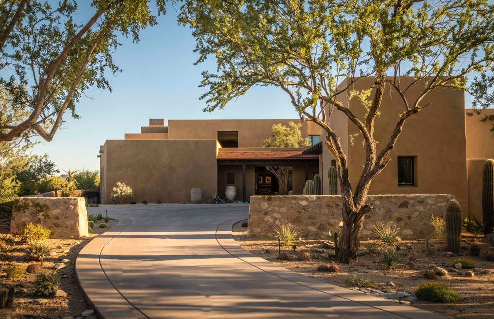 Sonoran Desert House Southwestern Exterior Phoenix by Stephen