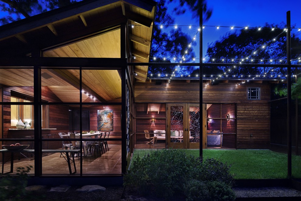 Eclectic house exterior in Austin.