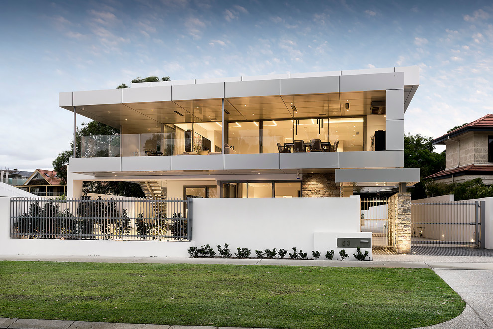 This is an example of a contemporary house exterior in Perth.