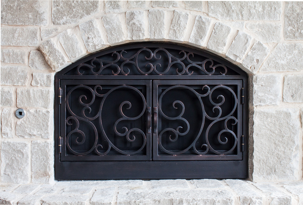 Southlake Texas Fireplace Remodel Traditional Exterior Dallas by Ironclad Doors and