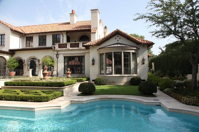 Spanish Colonial Residence - Transitional - House Exterior - Dallas ...