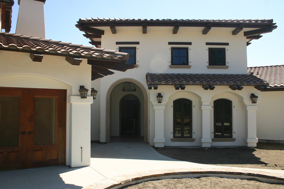 Spanish Mission Style Custom Home - Mediterranean - Exterior - San Luis