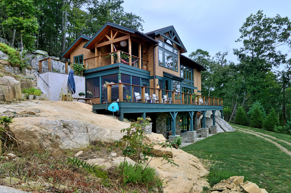 Split Rock Home Contemporary Exterior Burlington by Timberpeg