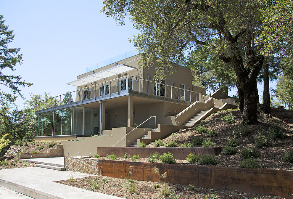 Trendy two-story exterior home photo in San Francisco