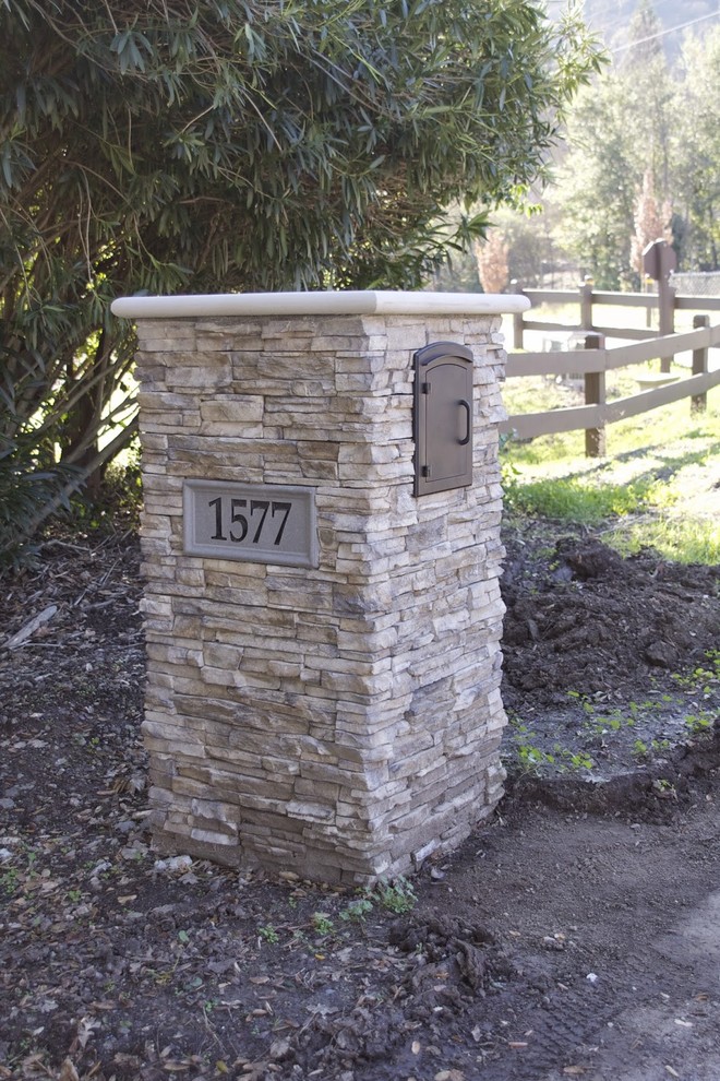 Make Your Mailbox Post Unique with Faux Stone Just in Time for Spring