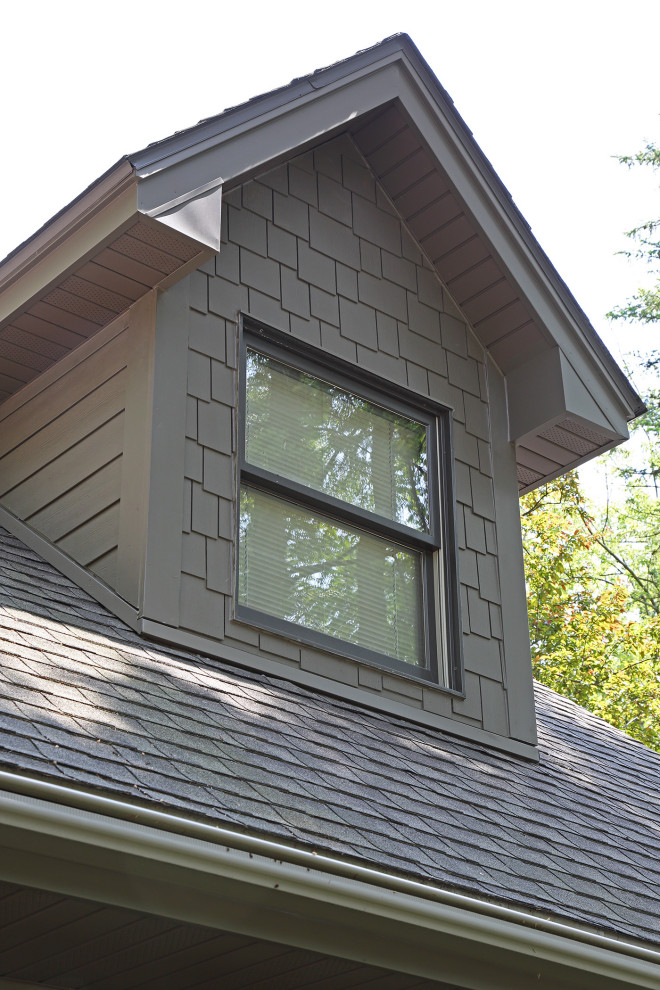 Staggered shake dormer siding Craftsman Exterior Minneapolis by