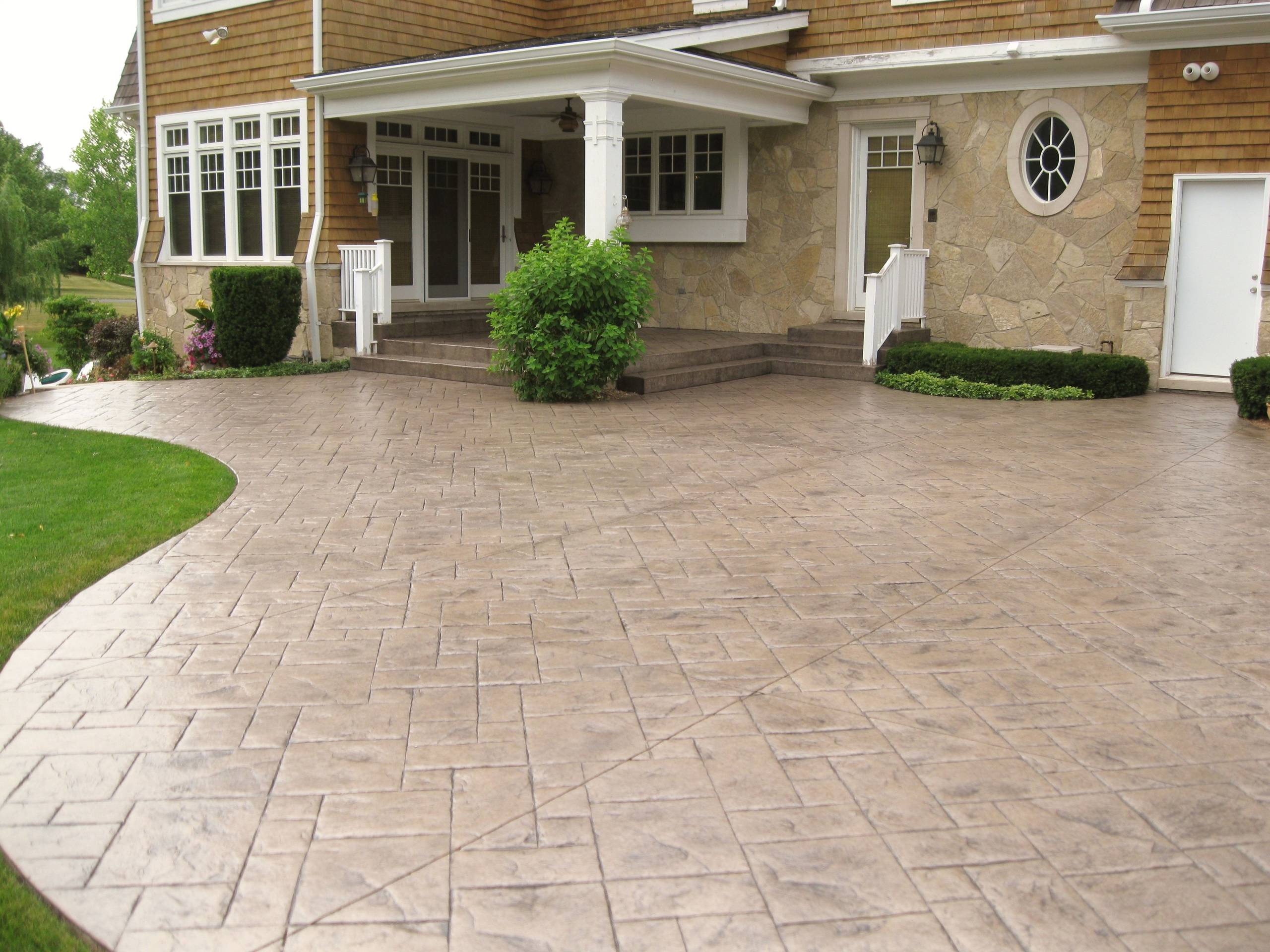Stamped Concrete Driveway Traditional Exterior Milwaukee By Creative Concrete Inc Houzz