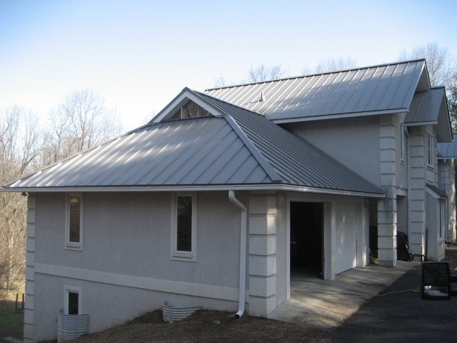 Standing Seam Metal Roofing In Dove Gray Exterior New York By Global Home Improvement Houzz Nz