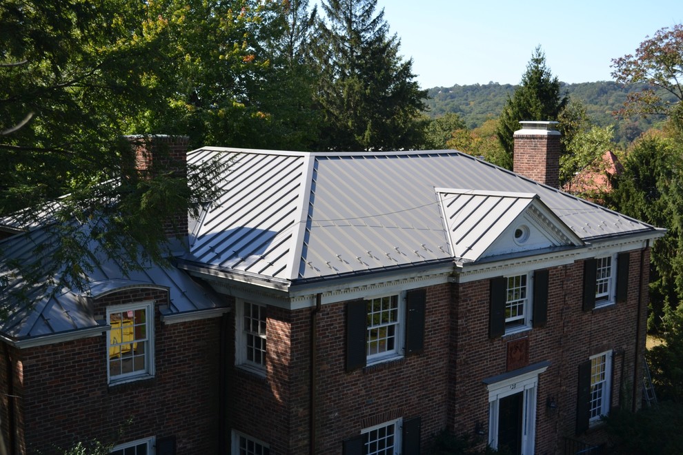 Standing Seam Metal Roofing in Slate Gray Traditional Exterior